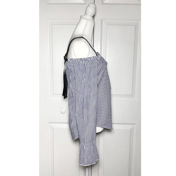 LEITH Grosgrain Ruffle Off-Shoulder top - Picture 4 of 8